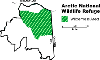 map of Wilderness Area within Refuge - USFWS
