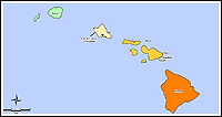 Mapa de condados declarados del desastre 1664