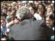 President Bush greets a sea of students at Parkland Magnet Middle School for Aerospace Technology in Rockville, Maryland. White House photo by Kimberlee Hewitt