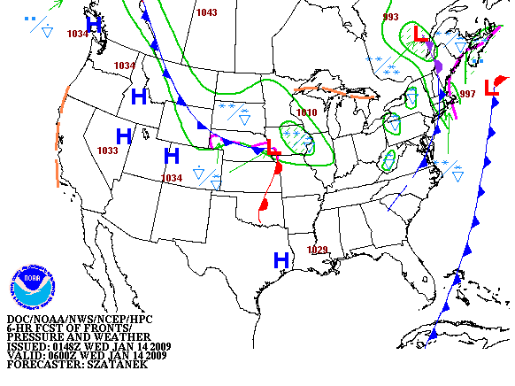 Loop of the short range forecasts