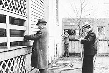 Charles (Center) Working for the Historic American Buildings Survey