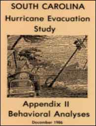 [graphic of cover of report-South Carolina Hurricane Evacuation Study Appendix II Behavioral Analyses]