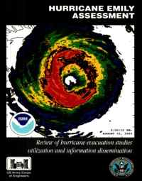 [graphic of cover of report-Hurricane Emily Assessment: Review of Hurricane Evacuation Studies Utilization and Information Dissemination]