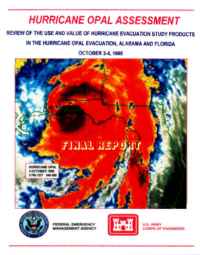 [graphic of cover of report-Hurricane Opal Assessment: Review of the Use and Value of Hurricane Evacuation Study Products in the Hurricane Opal Evacuation of Alabama and Florida]