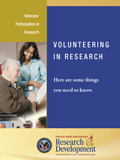 Brochure cover: Volunteering in Research