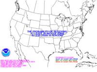 Day 2 probability of freezing rain greater than or equal to .25 inch.