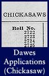 Dawes Applications (Chickasaw) (ARC ID 300320)