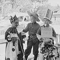 Bicycle riders in parade on the Fourth of July at Vale, Oregon, 1941.