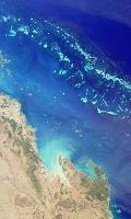 Great Barrier Reef satellite image, NASA/GSFC/LaRC/JPL, MISR Team