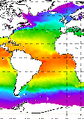 North Atlantic Sea Surface Temperature map 