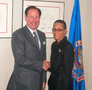 Vice Chair Earp and Steven C. Andersen, President and CEO of the National Restaurant Association, at today's Signing Ceremony for the Youth@Work Partnership