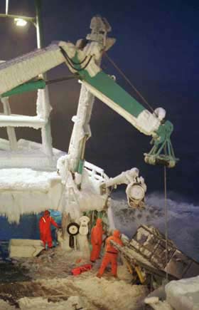 Crab vessel in the Bering Sea