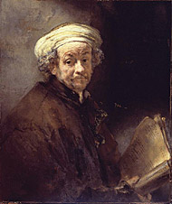 image: Rembrandt van Rijn, Self-Portrait as the Apostle Paul, 1658