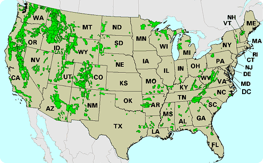 [graphic] A map of the United States