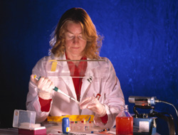 Scientist conducting research