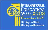 Logo: International Education Week 2008. November 17 - 21