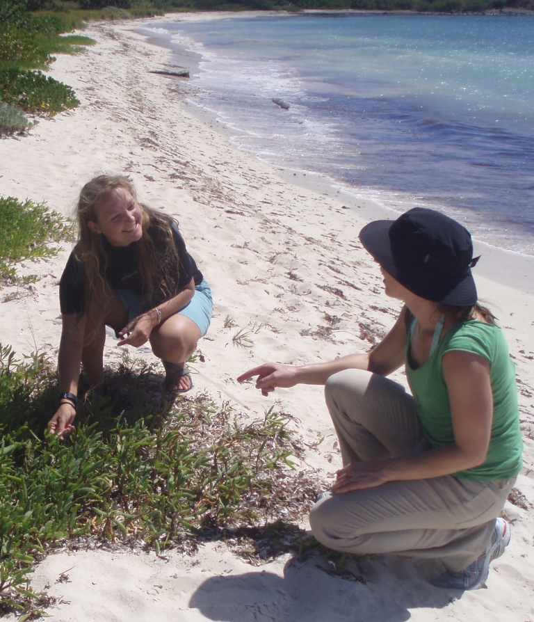 2006-2009 Coral Ree Management Fellow for the U.S. Virgin Islands conducts an interpretive tour in East End Marine Park.