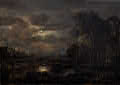 image of Moonlit Landscape with Bridge