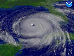 Hurricane Rita pictured here as a Category-5 hurricane on September 21, 2005.