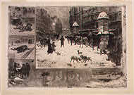 image: Félix-Hilaire Buhot, 'Hiver à Paris (Winter in Paris), 1879