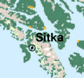 Small section of a GIS map showing data information as different colors.