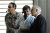 Danny Martin, center, rubber products division chief at Red River Army Depot, briefs Defense Secretary Robert M. Gates about his operation as Army Col. Douglas Evans, left, depot commander, looks on during a tour of the facility in Texarkana, Texas, May 2, 2008.  