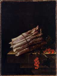 IMAGE: Adriaen Coorte, Still Life with Asparagus and Red Currants, 1696, The Lee and Juliet Folger Fund