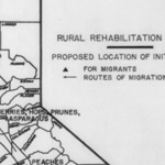 Map of California by the Rural Rehabilitation Division.
