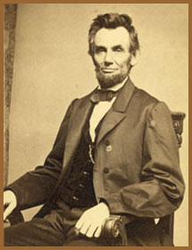 Abraham Lincoln, photographed by Mathew Brady