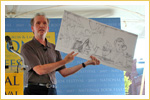 David Wiesner shows a sketch from his Caldecott winning book, "Flotsam".