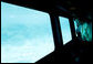 Mrs. Laura Bush looks out from underwater windows during her coral reefs and ocean conservation tour Saturday, May 17, 2008, in Sharm El Sheikh, Egypt. White House photo by Shealah Craighead