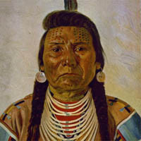 A painting of Chief Joseph, of the Nez Perce Indians