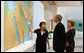 President George W. Bush and Mrs. Laura Bush listen to Director Amanda Weiss as they tour the Bible Lands Museum Jerusalem Friday, May 16, 2008. The museum illustrates the cultures of all the peoples mentioned in the Bible – from Egypt eastwards across the Fertile Crescent to Afghanistan, and from Nubia north to the Caucasian mountains. White House photo by Joyce N. Boghosian