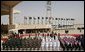 President George W. Bush and King Abdullah bin Abdulaziz review the troops during the arrival ceremonies Friday, May 16, 2008, for the President and Mrs. Laura Bush in Riyadh. White House photo by Shealah Craighead