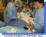 Dr. Errington C. Thompson performing surgery at Trinity Mother Frances Hospital in Tyler, Texas, 2004. Courtesy Errington C. Thompson, M.D.