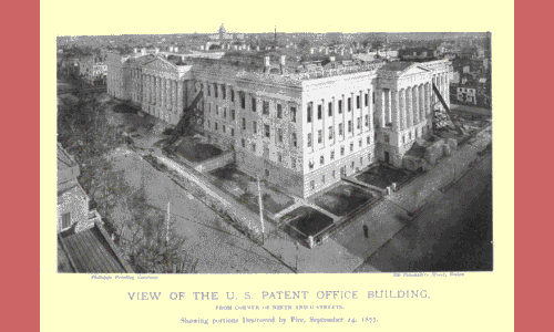 Photo of Patent Office Building after Fire of 1877