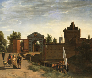 Image: Gerrit Adriaensz Berckheyde (Dutch, 1638 - 1698) The Zijlpoort in Haarlem, c. 1670 oil on canvas 89.5 x 151 cm (35 1/4 x 59 7/16 in.) Nationalmuseum, Stockholm
