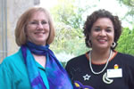NIEHS attendees Ramos, right, and Environmental Health Perspectives Writer/Editor Martha Dimes, Ph.D.,