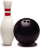 Photo of bowling ball and pin