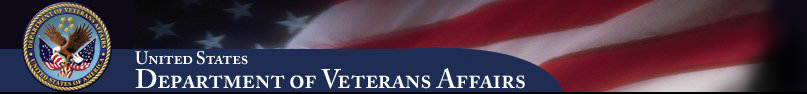Veterans Affairs banner with U.S. Flag