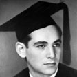 Bernstein in graduation cap.