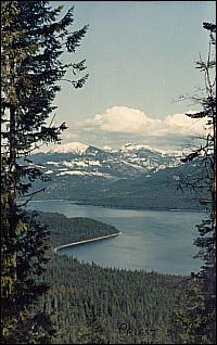 A scenic photo of Priest Lake.