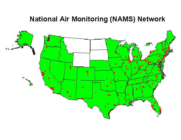  Map of National Air Monitoring Stations