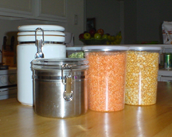 Keep food in thick plastic or metal containers with tight lids.
