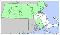 Map of Declared Counties for Emergency 3296