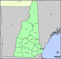 Map of Declared Counties for Emergency 3297