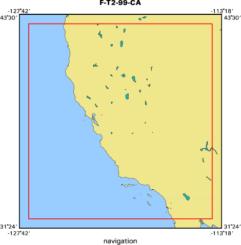 F-T2-99-CA map of where imagery equipment operated