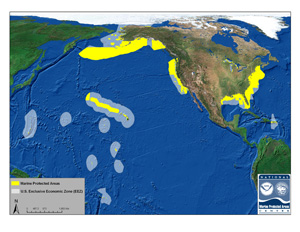 Marine protected areas map.
