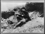 Alfred R. Waud, artist for <cite>Harper's Weekly</cite>, sketching at Gettyburg (Full length, seated)