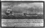 Le vaisseau le Languedoc dématé par le coup de vent dans le nuit du 12' attaqué par un vaisseau de guerre Anglois l'après midy du 13 Aoust 1778 